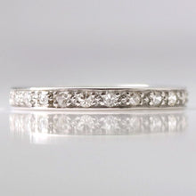 Art Deco Platinum Diamond Eternity Ring Size N - Friar House