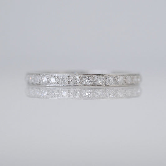 Art Deco Platinum Diamond Full Set Eternity Ring Size Q - Friar House