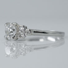 Art Deco Platinum Diamond Solitaire Ring - Friar House Antique Jewellery