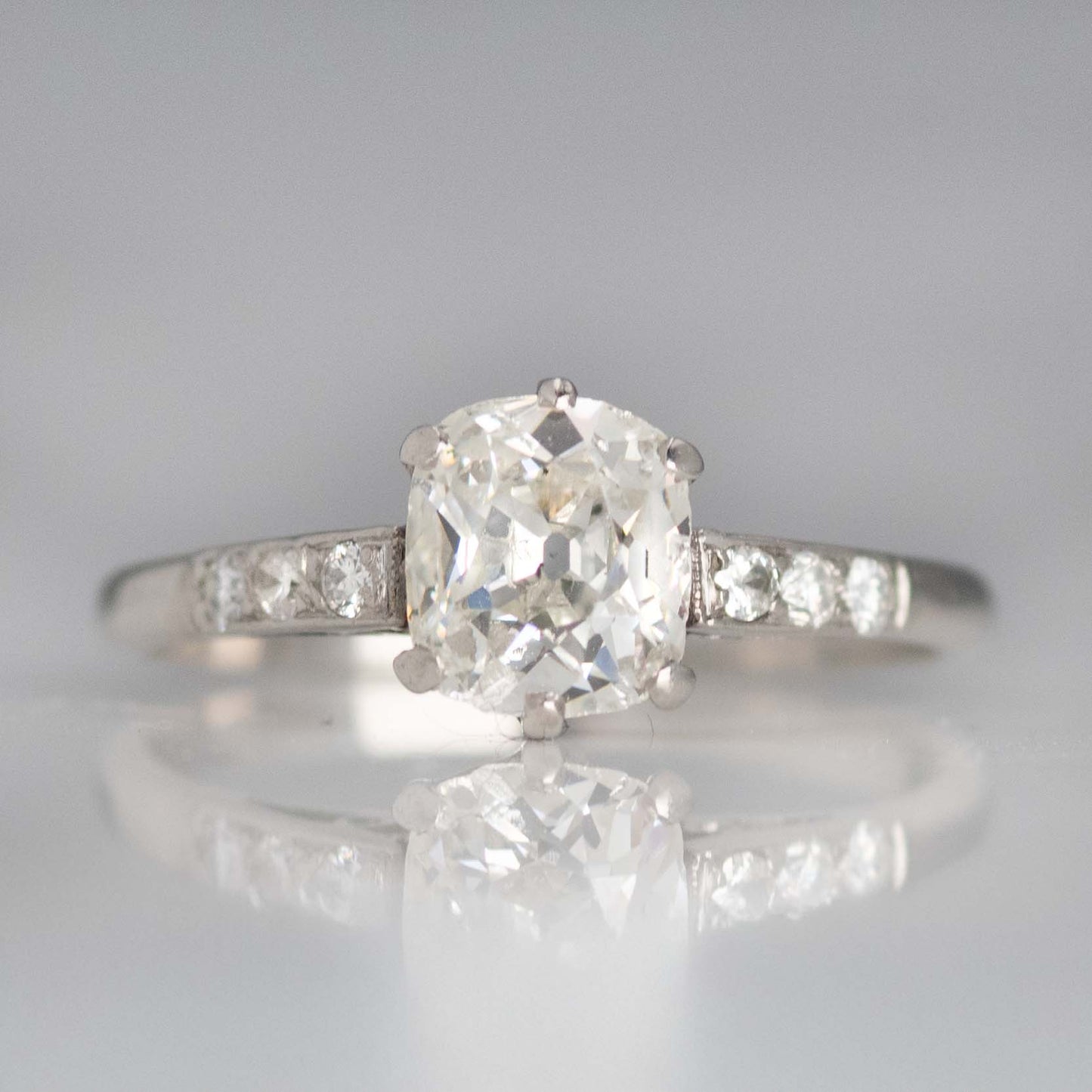 Art Deco Platinum Diamond Solitaire Ring - Friar House