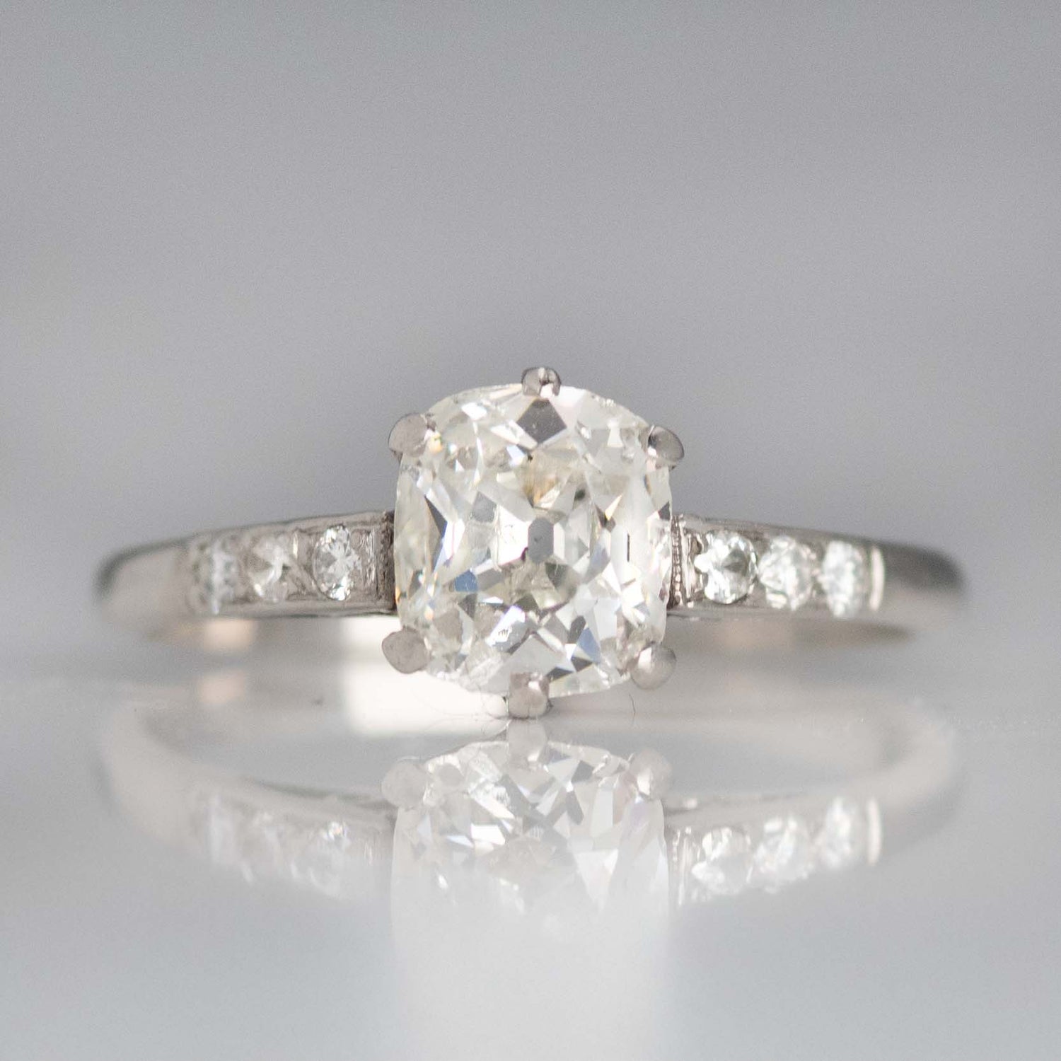 Antique Diamond Solitaire Engagement Rings