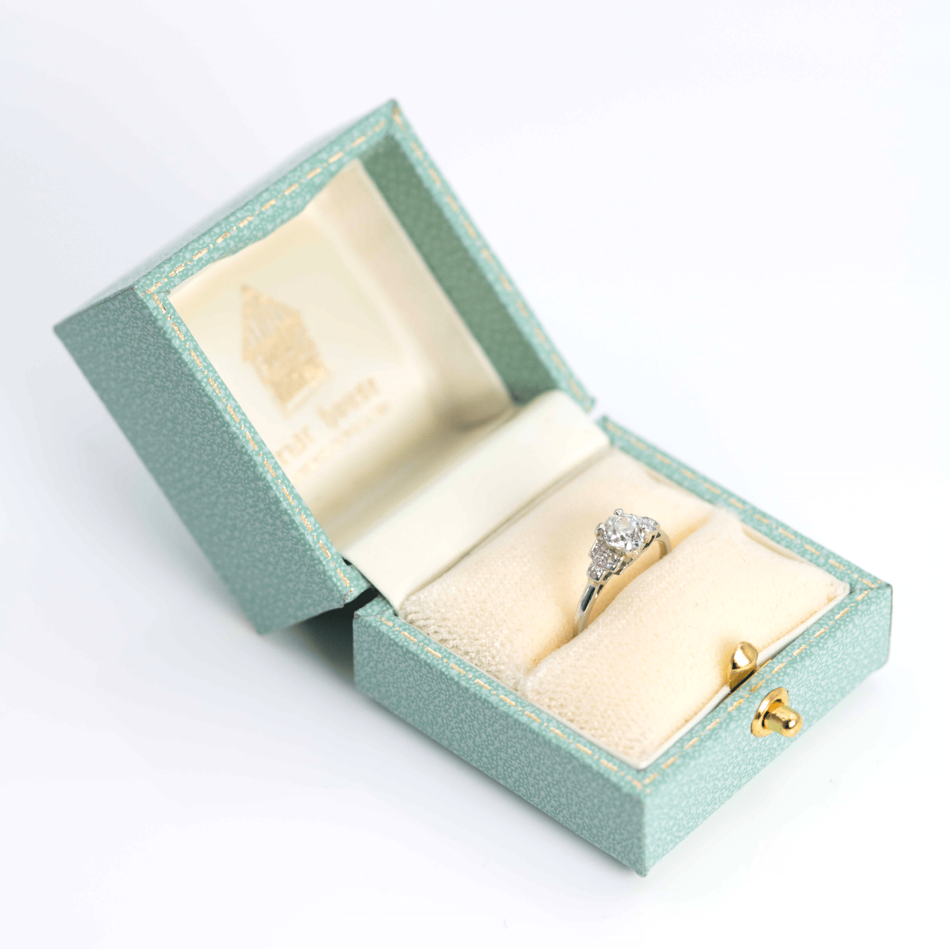 Art Deco Platinum Diamond Solitaire Ring - Friar House