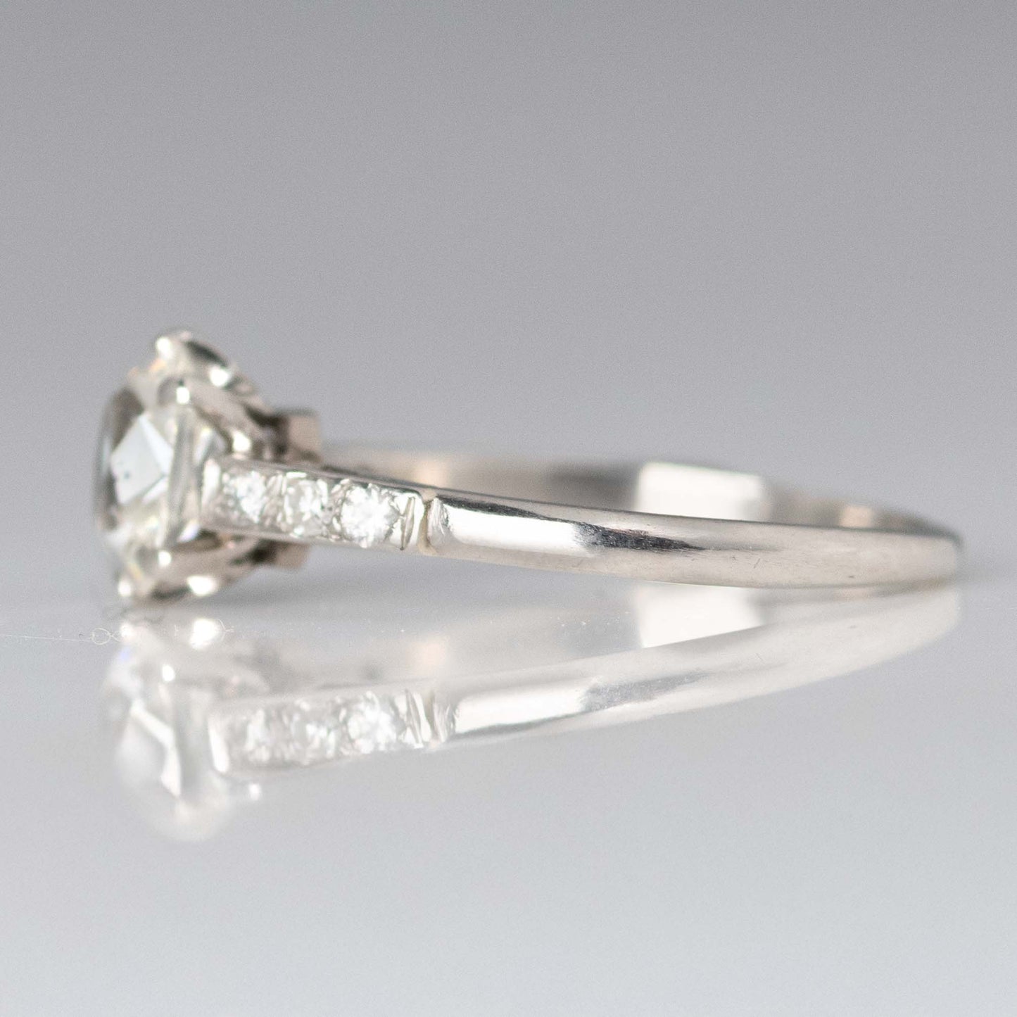 Art Deco Platinum Diamond Solitaire Ring - Friar House