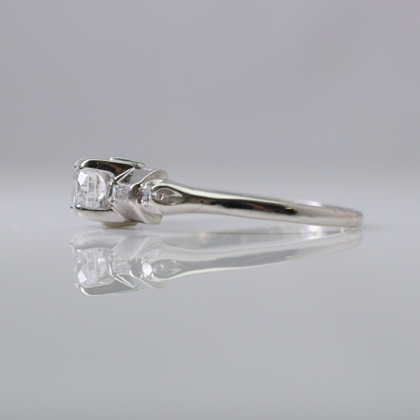 Art Deco Platinum Diamond Solitaire Ring - Friar House