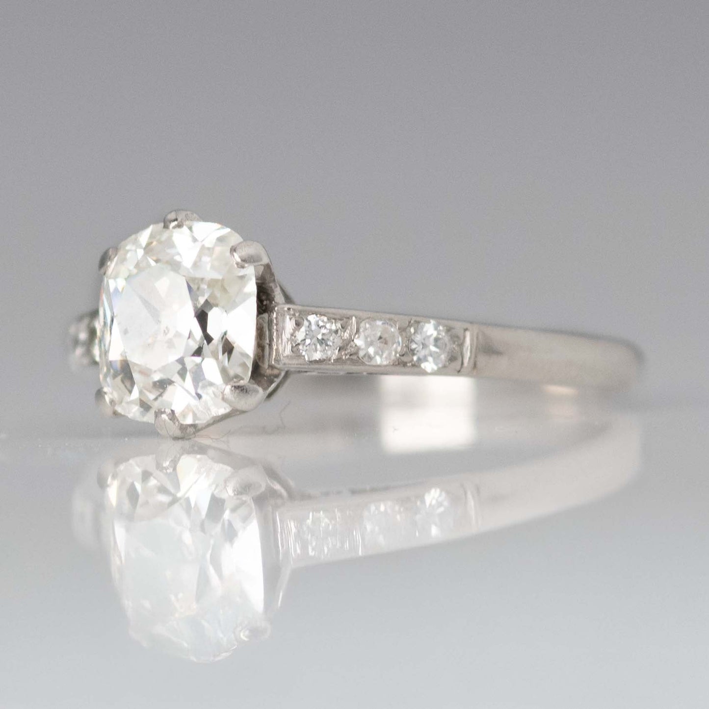 Art Deco Platinum Diamond Solitaire Ring - Friar House