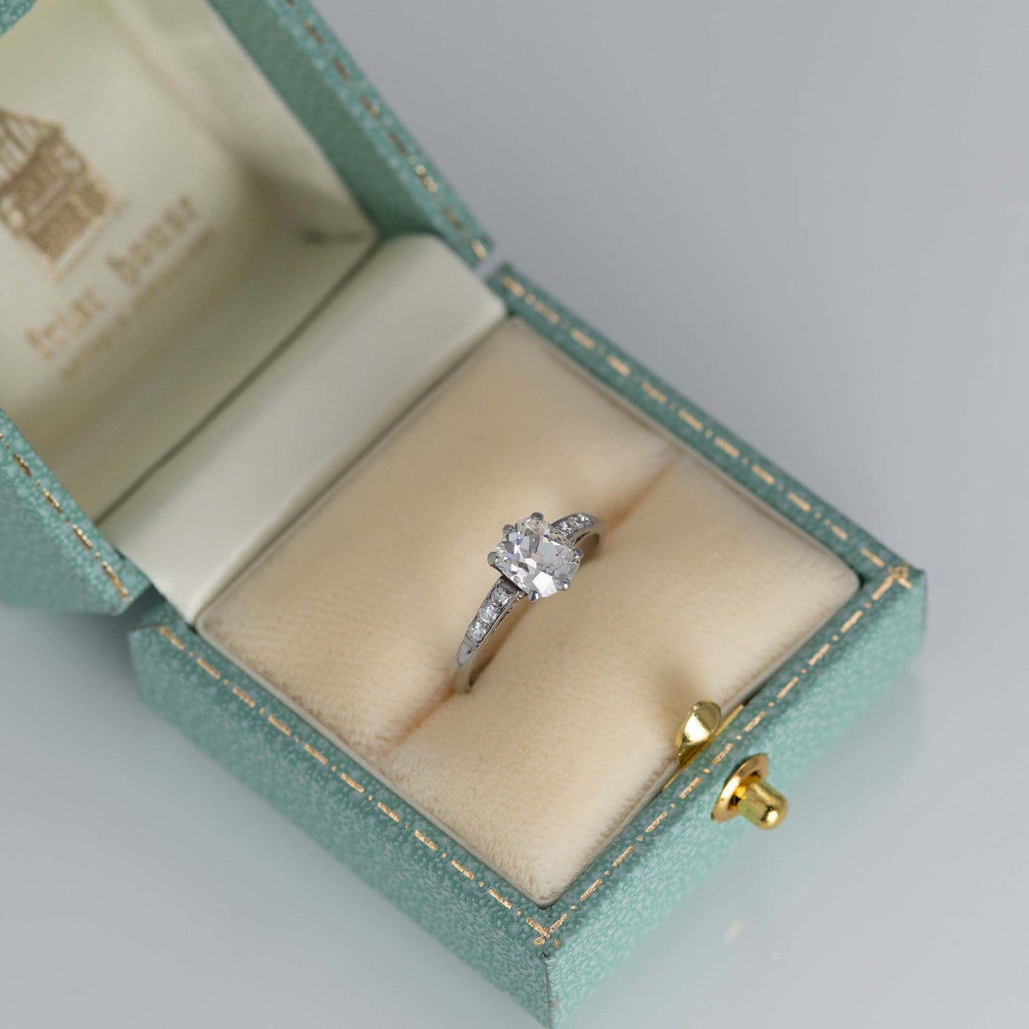 Art Deco Platinum Diamond Solitaire Ring - Friar House