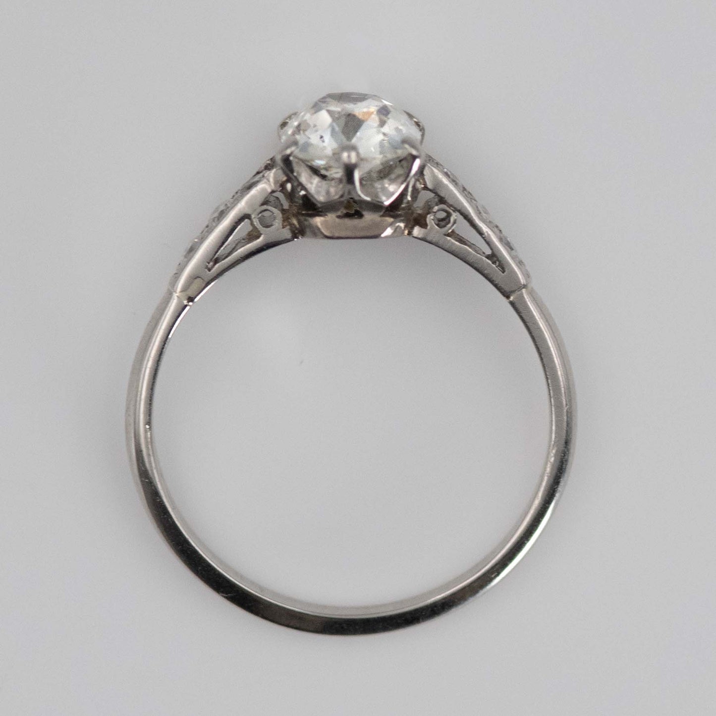 Art Deco Platinum Diamond Solitaire Ring - Friar House