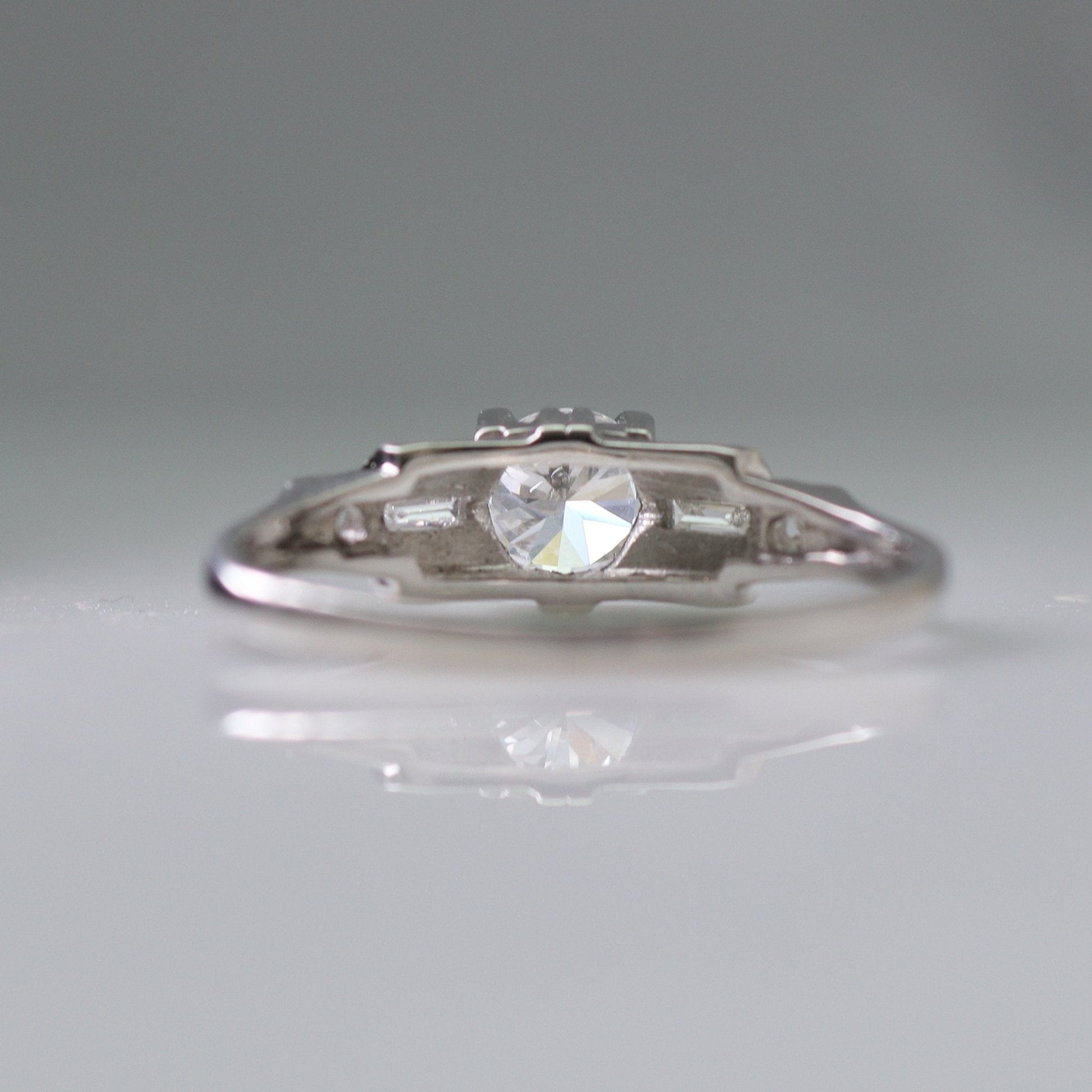 Art Deco Platinum Diamond Solitaire Ring - Friar House