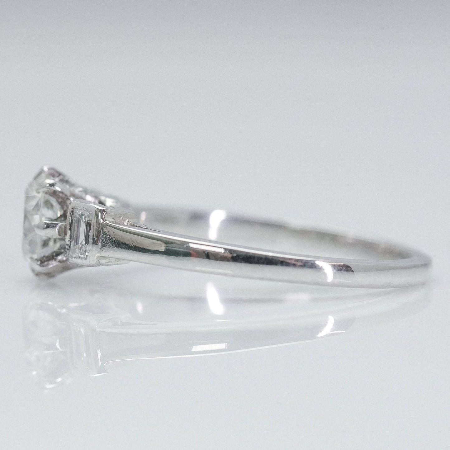Art Deco Platinum Diamond Solitaire Ring - Friar House