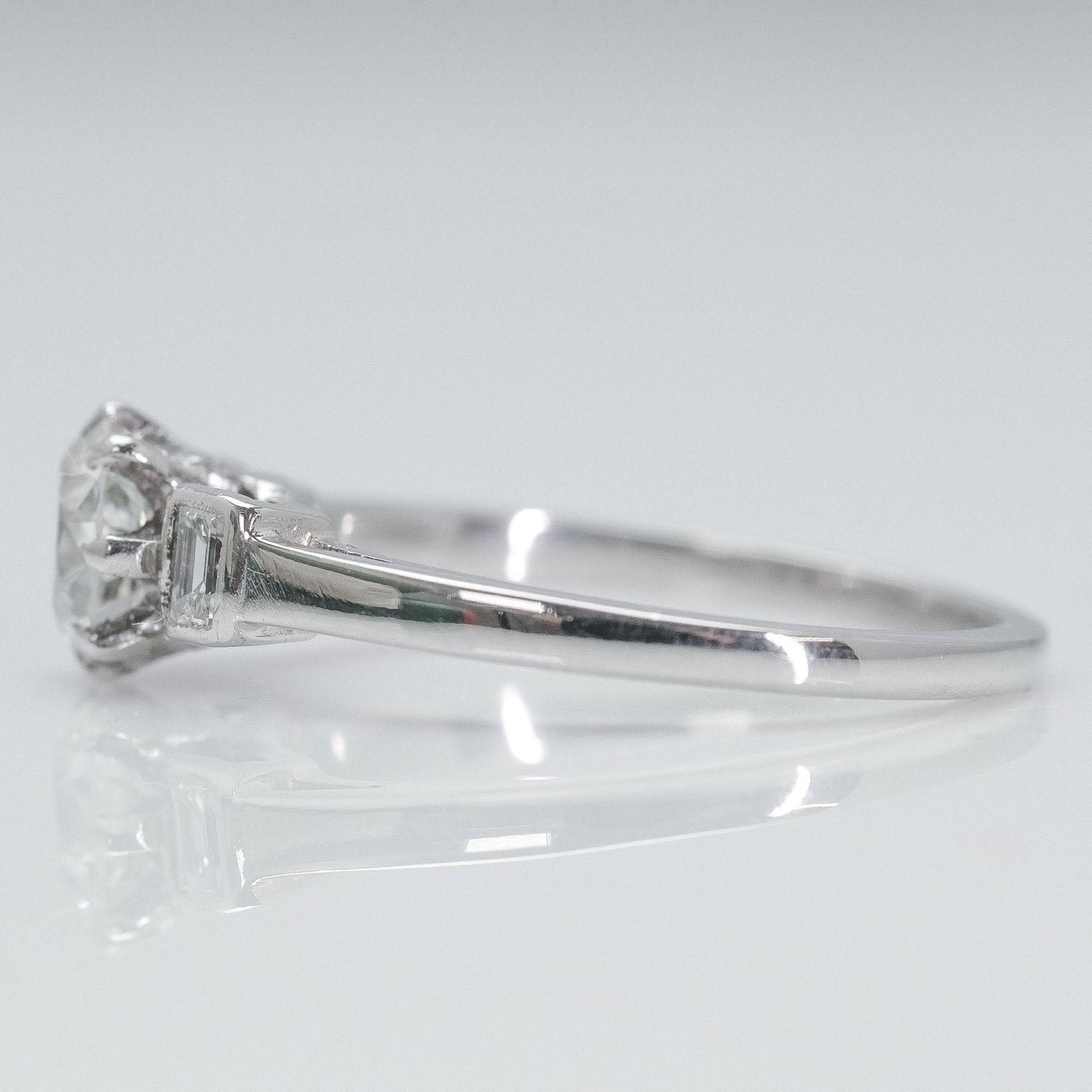 Art Deco Platinum Diamond Solitaire Ring - Friar House