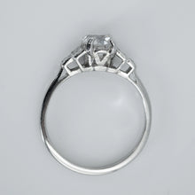Art Deco Platinum Diamond Solitaire Ring - Friar House Antique Jewellery
