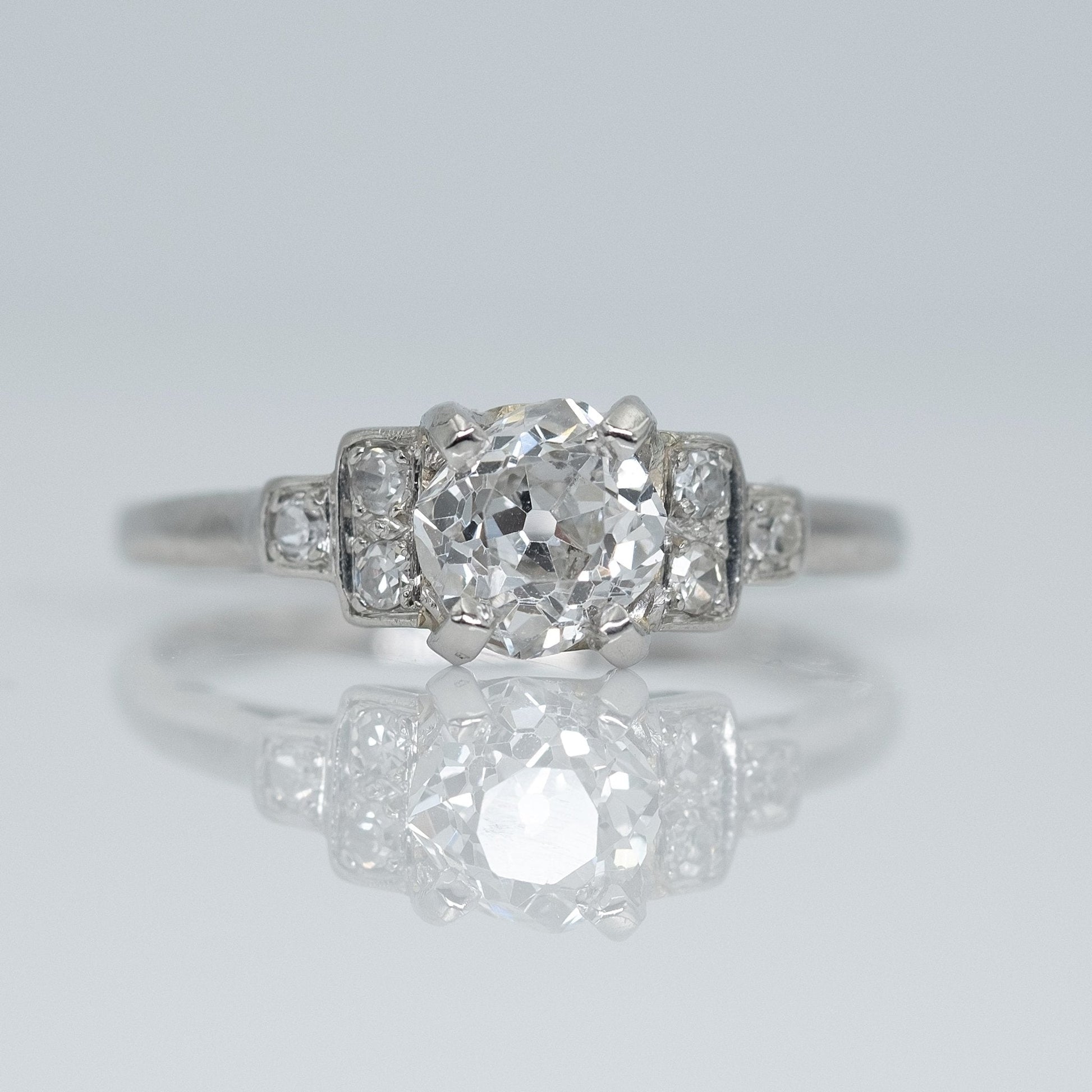 Art Deco Platinum Diamond Solitaire Ring - Friar House