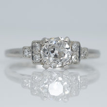 Art Deco Platinum Diamond Solitaire Ring - Friar House Antique Jewellery