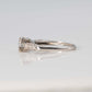 Art Deco Platinum Diamond Square Set Solitaire Ring - Friar House