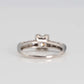 Art Deco Platinum Diamond Square Set Solitaire Ring - Friar House