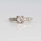 Art Deco Platinum Diamond Square Set Solitaire Ring - Friar House