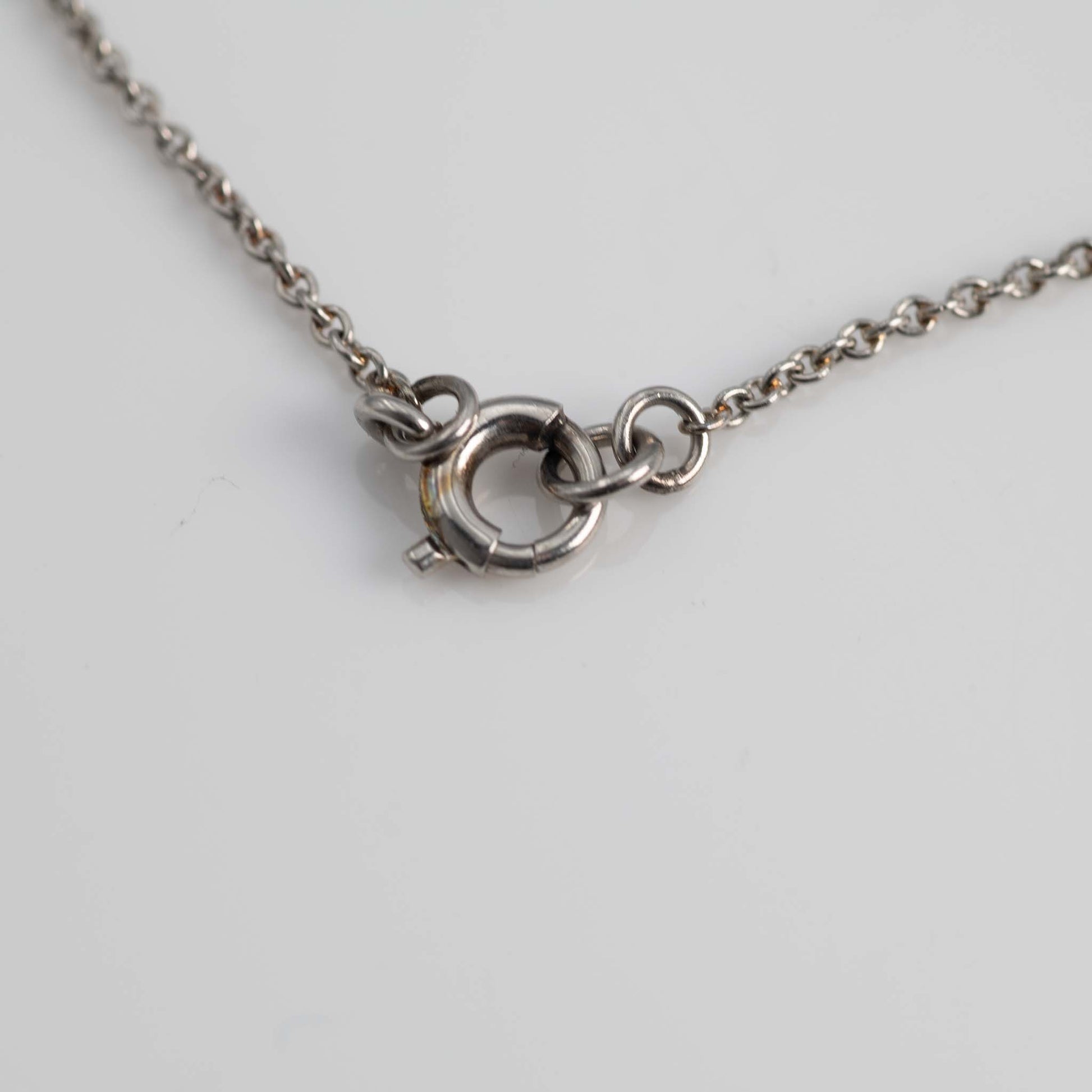 Art Deco Platinum Double Diamond Pendant with Platinum Chain - Friar House