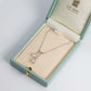 Art Deco Platinum Double Diamond Pendant with Platinum Chain - Friar House