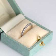 Art Deco Platinum Engraved Wedding Band - Friar House