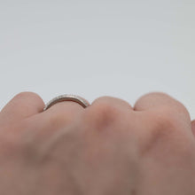 Art Deco Platinum Engraved Wedding Band - Friar House