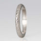 Art Deco Platinum Engraved Wedding Band - Friar House