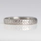 Art Deco Platinum Engraved Wedding Ring - Friar House