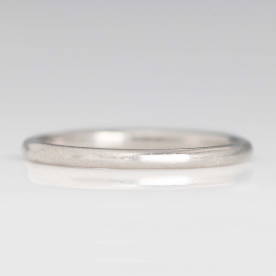 Art Deco Platinum Faceted Wedding Band - Friar House