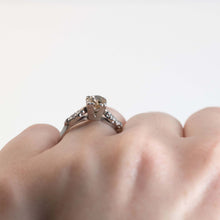 Art Deco Platinum Fancy Yellow/Orange Diamond Solitaire Ring - Frair House