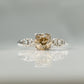 Art Deco Platinum Fancy Yellow/Orange Diamond Solitaire Ring - Friar House