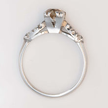 Art Deco Platinum Fancy Yellow/Orange Diamond Solitaire Ring - Friar House