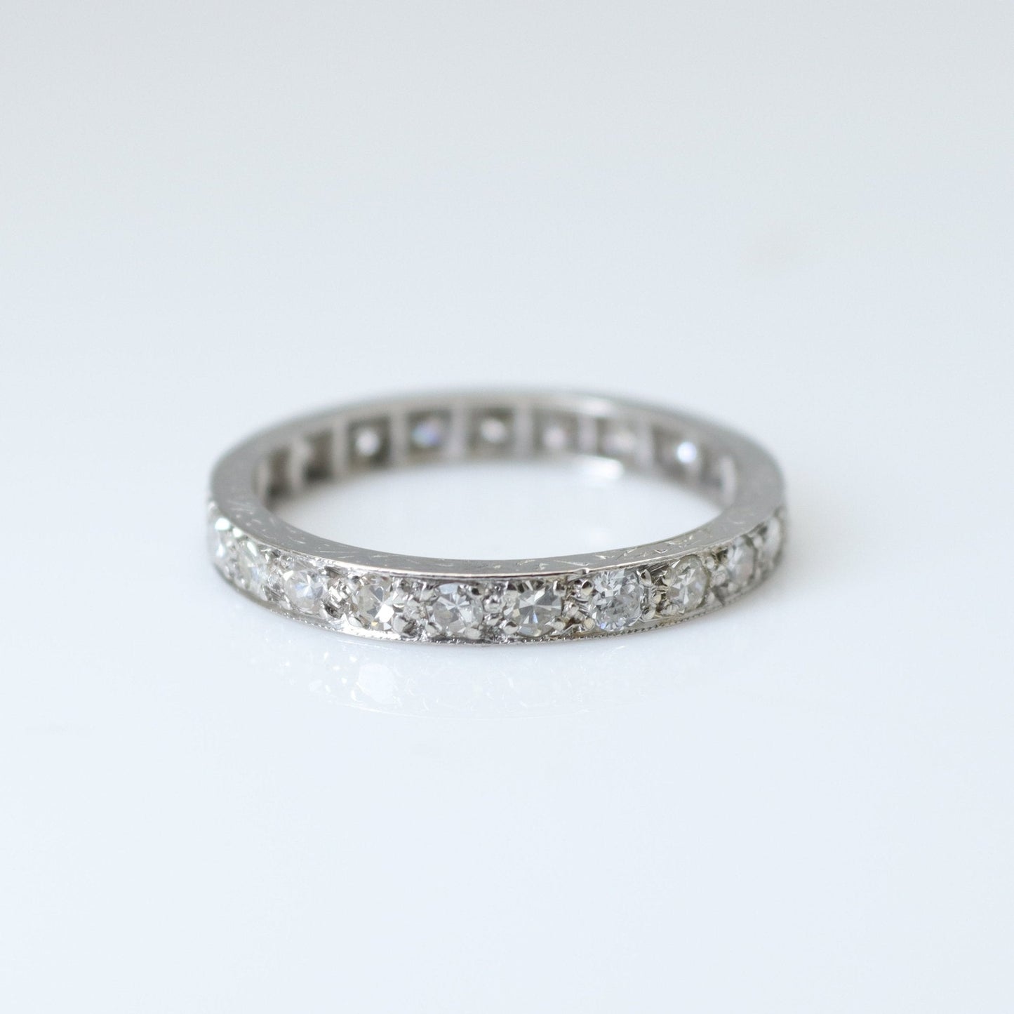 Art Deco Platinum Full Set Diamond Eternity Ring Size L 1/2 - Friar House