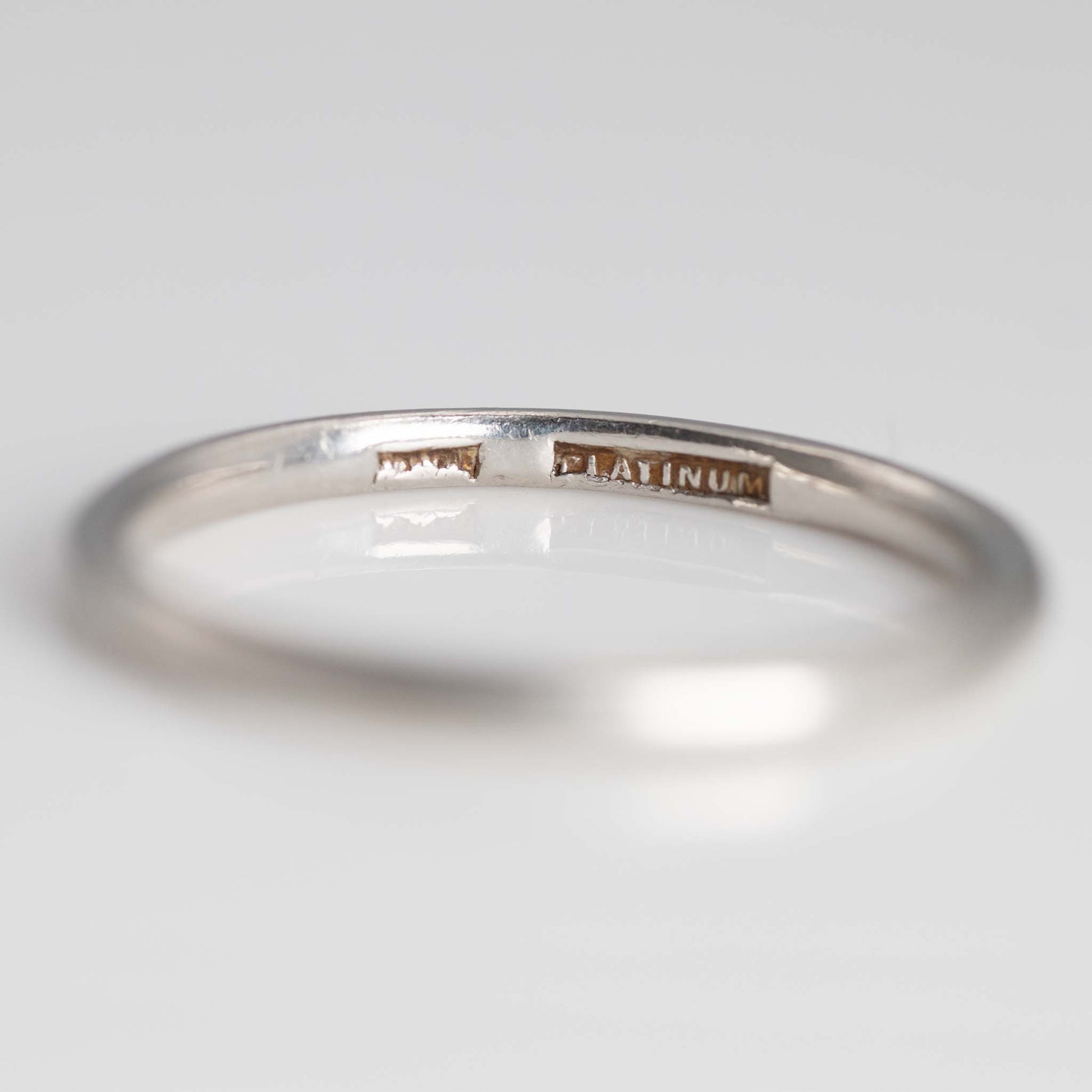 Art Deco Platinum Octagonal Wedding Band - Friar House