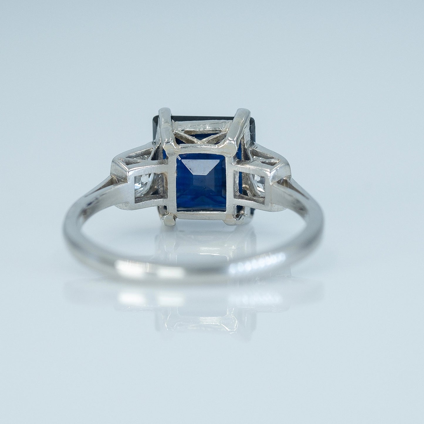 Art Deco Platinum Sapphire and Diamond Ring - Friar House