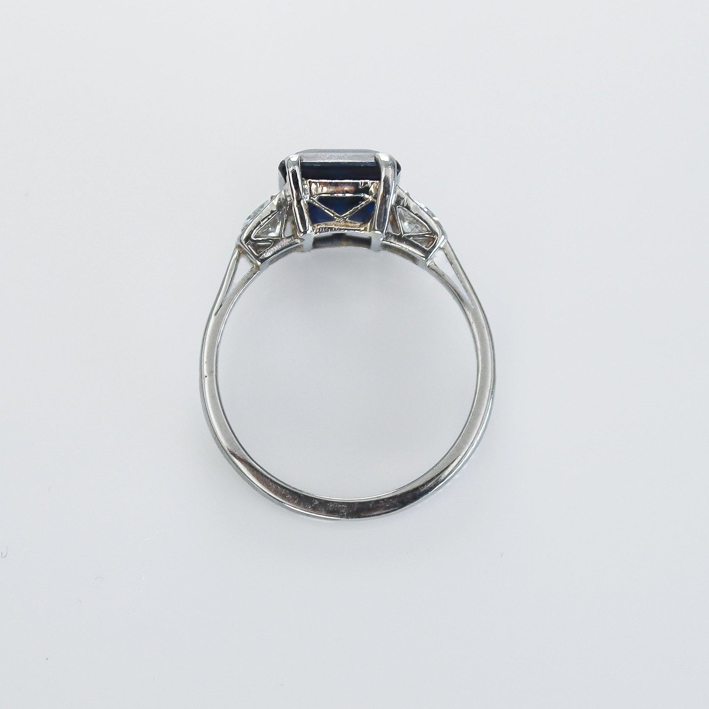 Art Deco Platinum Sapphire and Diamond Ring - Friar House