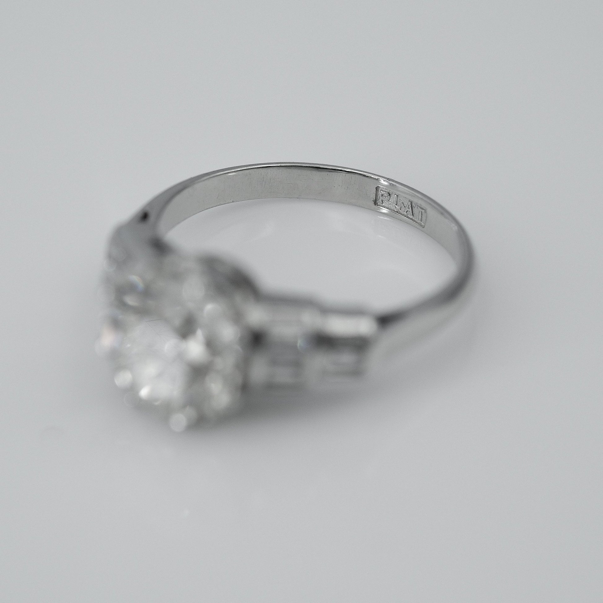 Art Deco Platinum Set Diamond Solitaire Ring - Friar House