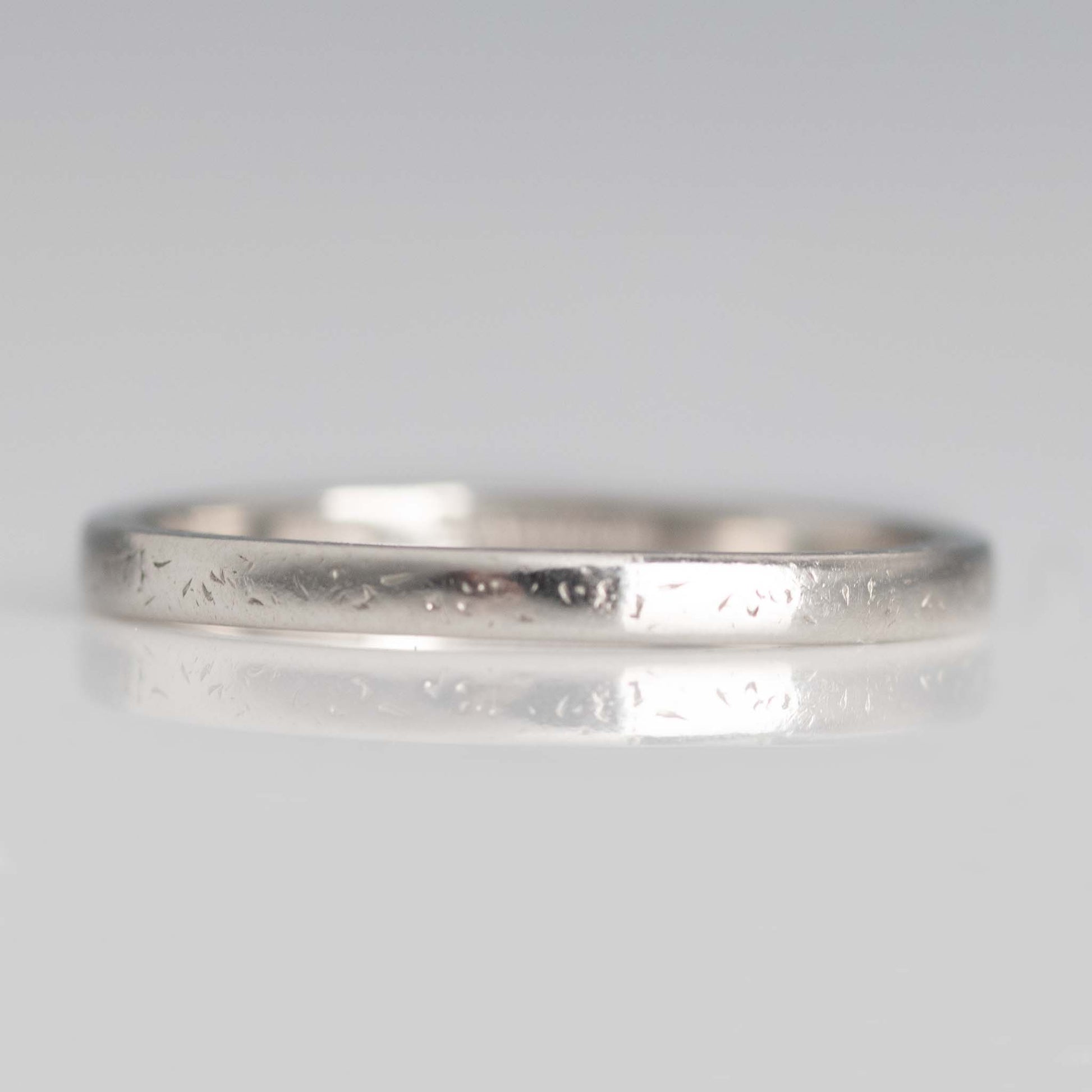 Art Deco Platinum Wedding Band - Friar House