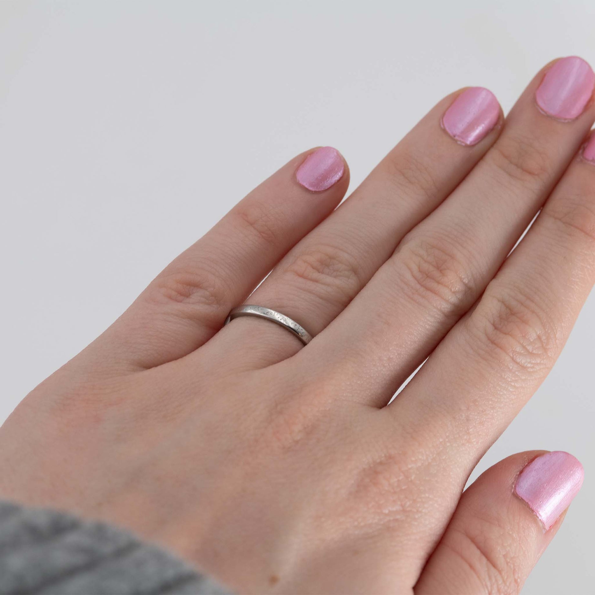 Art Deco Platinum Wedding Band - Friar House