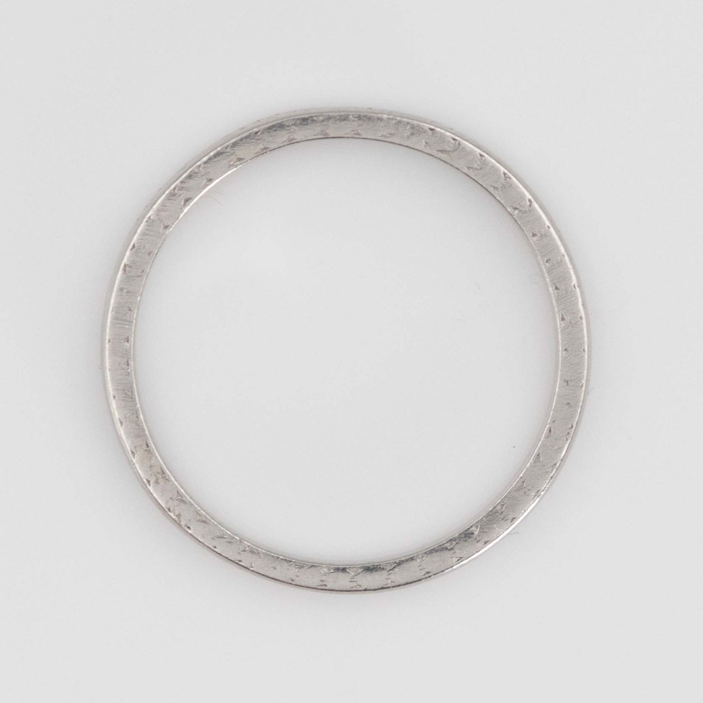 Art Deco Platinum Wedding Band - Friar House