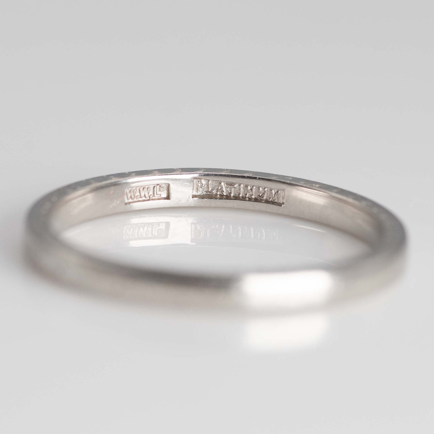 Art Deco Platinum Wedding Band - Friar House
