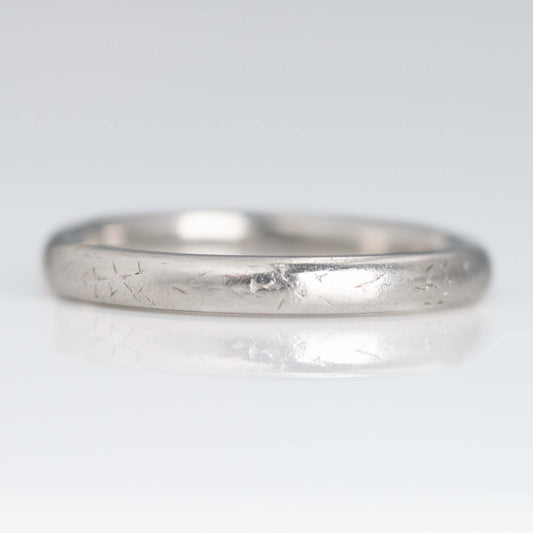 Art Deco Platinum Wedding Band - Friar House