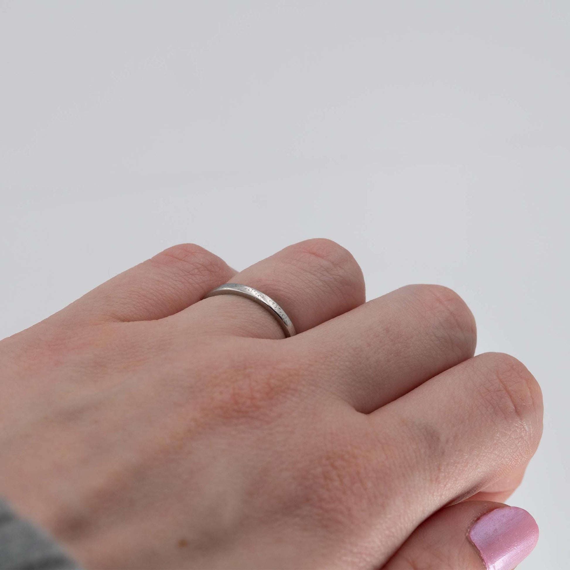 Art Deco Platinum Wedding Band - Friar House