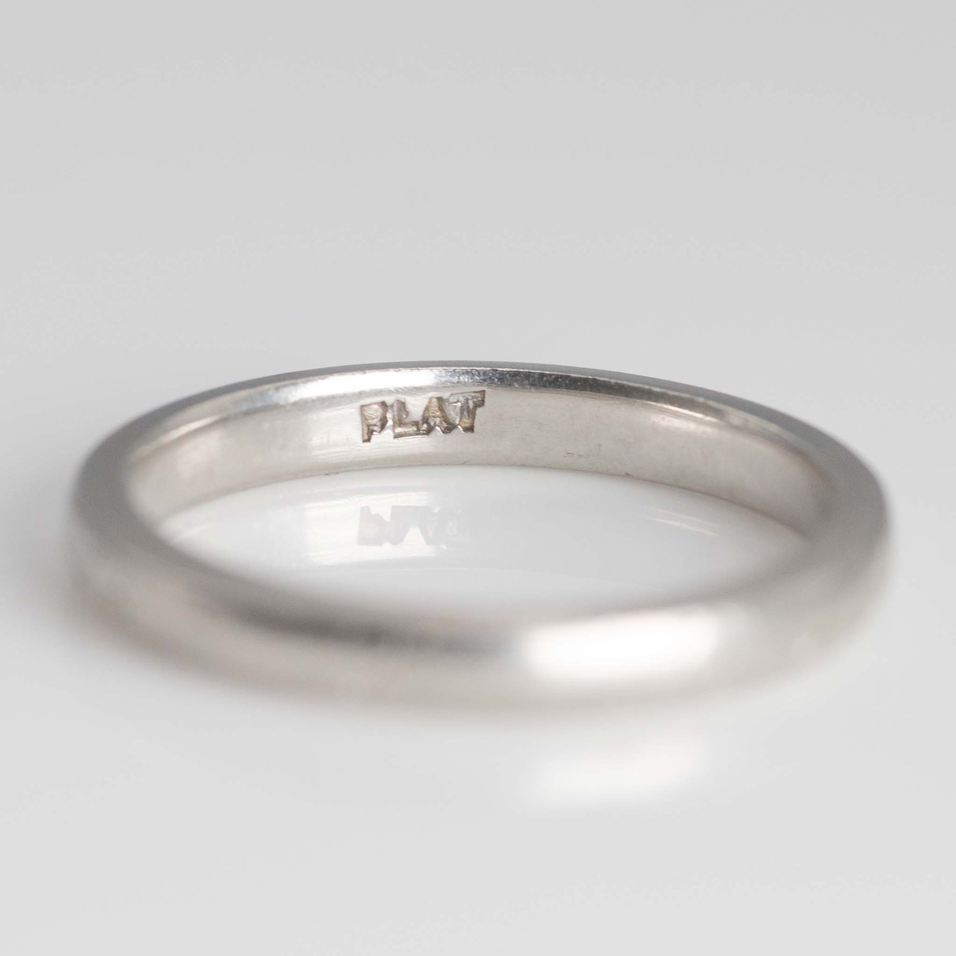 Art Deco Platinum Wedding Band - Friar House