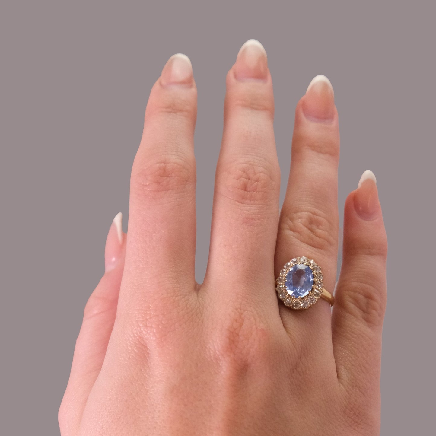 Art Deco Sapphire and Diamond Cluster Ring - Friar House