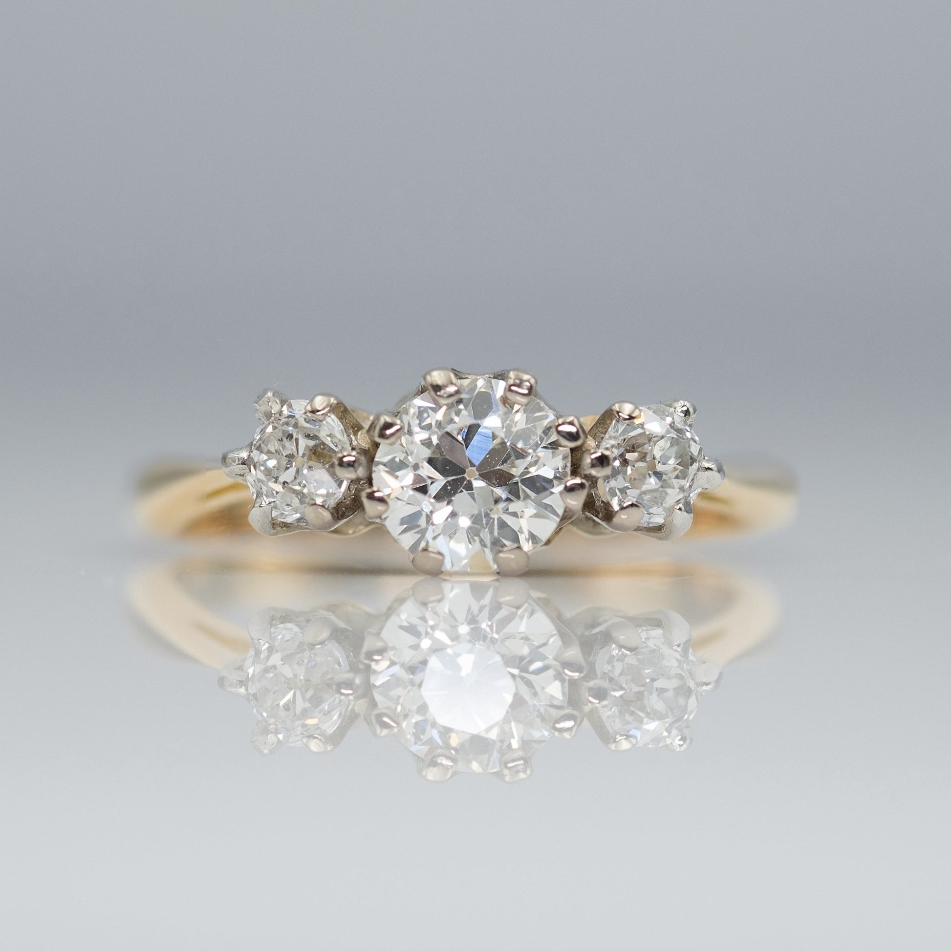 Art Deco Three Stone Diamond Ring - Friar House