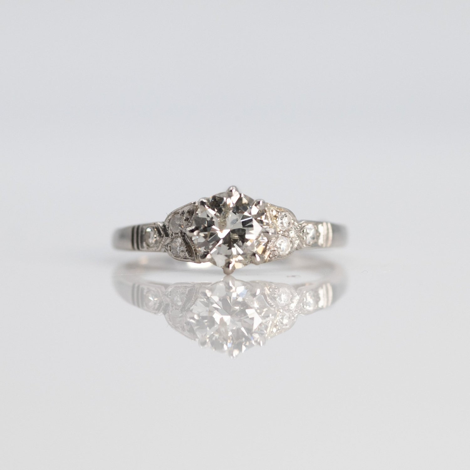 Antique Diamond Solitaire Engagement Rings