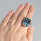 Contemporary 18ct White Gold 16 Carat Aquamarine and Diamond Ring - Friar House