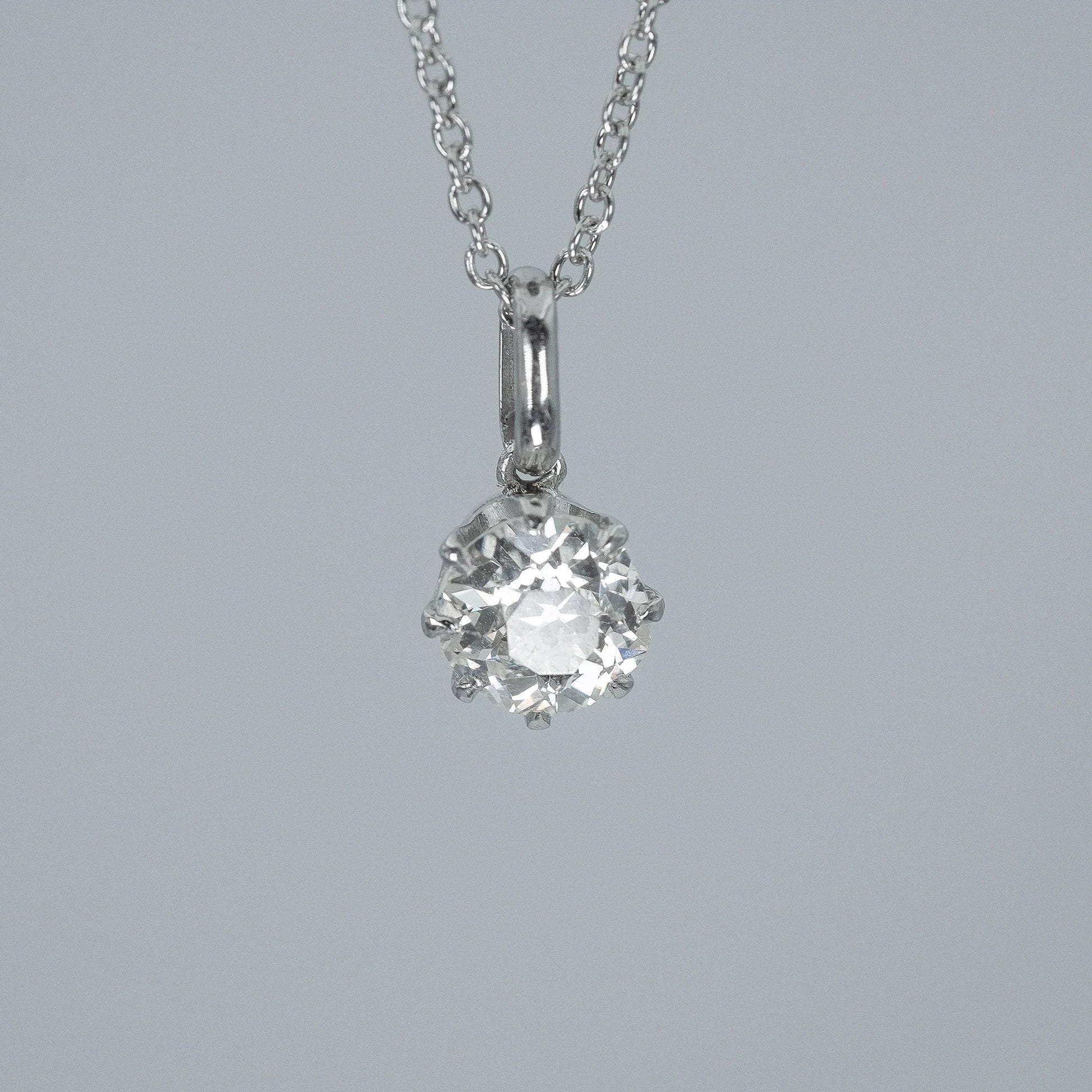 Contemporary 18ct White Gold Diamond Pendant - Friar House