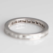 Contemporary Platinum Diamond Eternity Ring Size H 1/2 - Friar House
