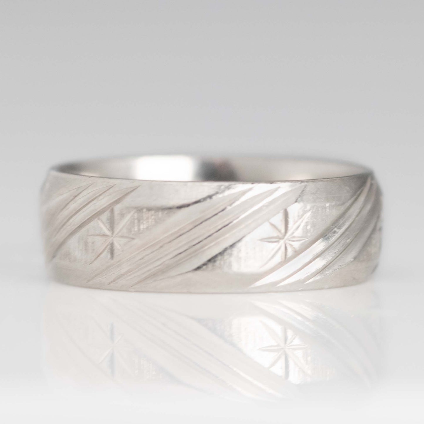 Contemporary Platinum Wedding Band circa 1970 - Friar House