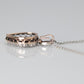 Edwardian 15ct Rose Gold Diamond Open Heart Pendant - Friar House